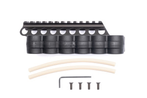 Mesa Tactical SureShell Polymer Carrier And Rail For Moss 500 (6-Shell, 12-GA, 4 1/2 In) Mesa Tactical SureShell Polymer Carrier And Rail For Moss 500 (6-Shell, 12-GA, 4 1/2 In)