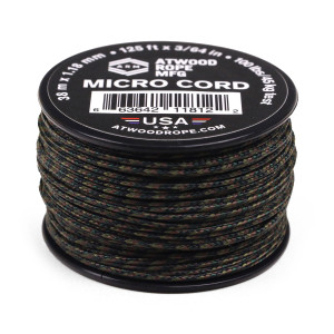 Atwood Rope MFG 1.18mm Micro Cord 125ft - Woodland Camo Atwood Rope MFG 1.18mm Micro Cord 125ft - Woodland Camo