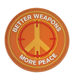 PVC IFF Hook And Loop Morale Patch - "Better Weapons More Peace"