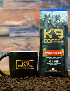 K9 Coffee AWAY ON LEAVE Holiday Edition Medium/Dark Roast Organic Coffee K9 Coffee AWAY ON LEAVE Holiday Edition Medium/Dark Roast Organic Coffee