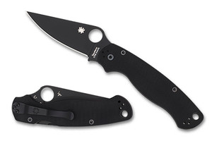 Spyderco Para Military 2 G-10 Black Blade Folding Knife 2.9" Spyderco Para Military 2 G-10 Black Blade Folding Knife 2.9"
