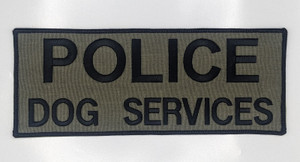 DS Embroidered Police Dog Services Patch (4" x 10")