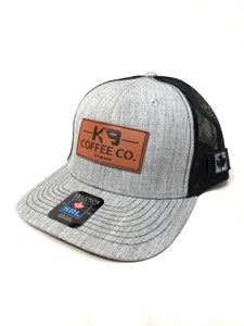 K9 Coffee Co. - Leather Patch K9 Coffee Snapback (Grey/Black) K9 Coffee Co. - Leather Patch K9 Coffee Snapback (Grey/Black)