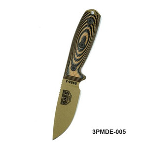 ESEE Knives ESEE-3 Plain Edge, Dark Earth Blade, Coyote/Black G-10 Handle, Black Sheath ESEE Knives ESEE-3 Plain Edge, Dark Earth Blade, Coyote/Black G-10 Handle, Black Sheath