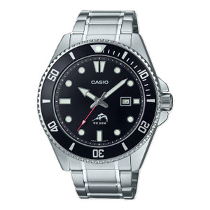 Casio WATCH 200M WR Black Watch Diver Anti Reverse Bezel