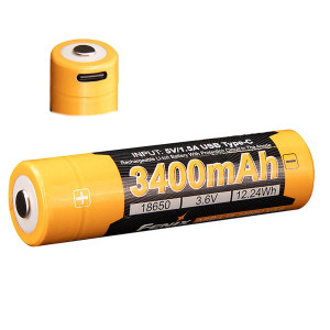 Fenix 18650 USB-C Rechargeable 3400mAh Li-ion Battery v3.0 (ARB-L18-3400UV3)
