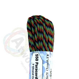 Atwood Rope MFG 550 Paracord 100ft - Dark Stripes Atwood Rope MFG 550 Paracord 100ft - Dark Stripes