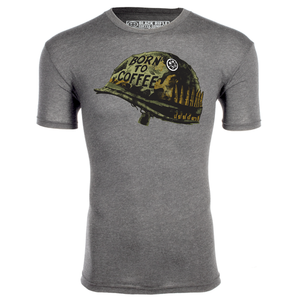 Black Rifle Coffee Company Born To Coffee T-Shirt - Premium Heather Gray Black Rifle Coffee Company Born To Coffee T-Shirt - Premium Heather Gray