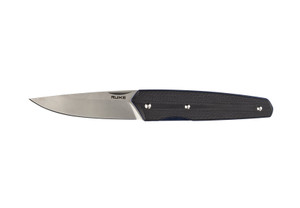 Ruike P848-B Liner Lock Knife Black G-10 (3.31" Satin)