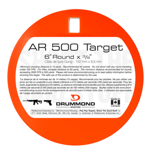 Drummond Shooting AR500 Steel Target - 6" Round Drummond Shooting AR500 Steel Target - 6" Round
