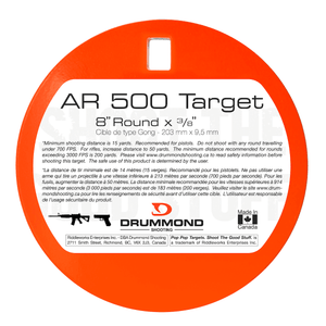 Drummond Shooting AR500 Steel Target - 8" Round Drummond Shooting AR500 Steel Target - 8" Round