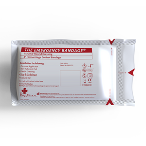 Persys Medical 4" Emergency (Israeli) Bandage - White Persys Medical 4" Emergency (Israeli) Bandage - White