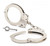 Smith & Wesson Model 100P-1 Nickel Handcuffs - Push Pin Double Lock
