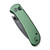 CIVIVI Qubit - Button Lock Aluminum Green Folder (Damascus 2.98" Blade)