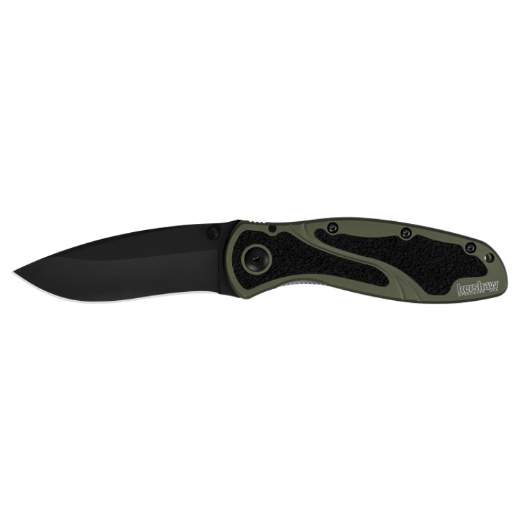 Kershaw 1670OLBLK Blur Assisted Opening Knife Olive (3.375" Black)