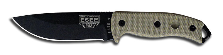 ESEE Knives Black ESEE-5 Serrated Edge w/ Kydex Sheath