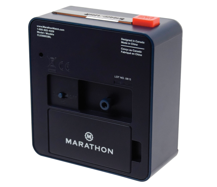 Marathon Analog Desk Alarm Clock with AutoNight Light