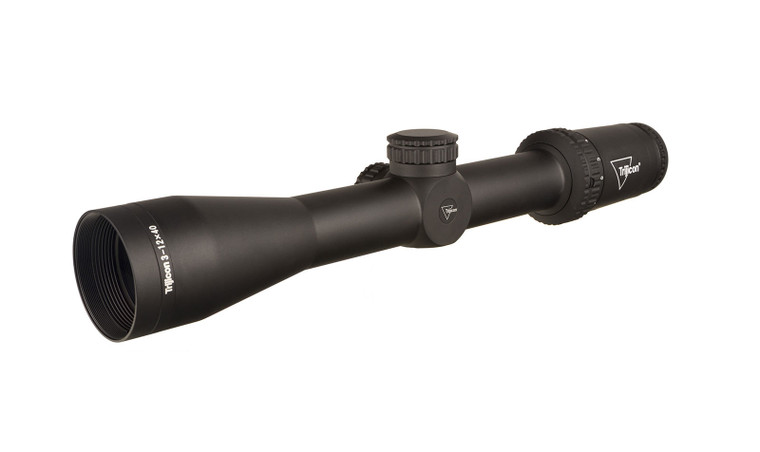 Trijicon Ascent 3-12x40 Second Focal Plane (SFP) Riflescope w/ BDC Target Holds, 30mm Tube, Matte Black, Capped Adjusters