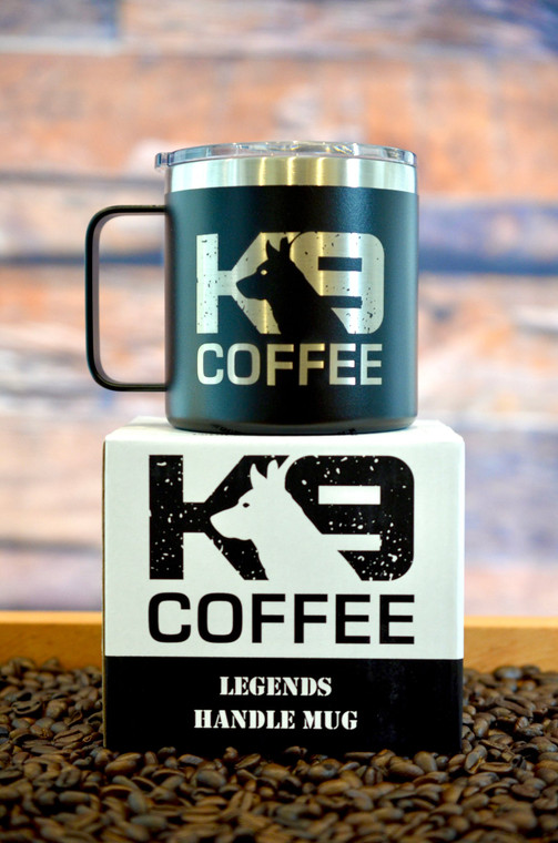 K9 Coffee Co. The Legends Handle Mug 14 oz - Stealth Black