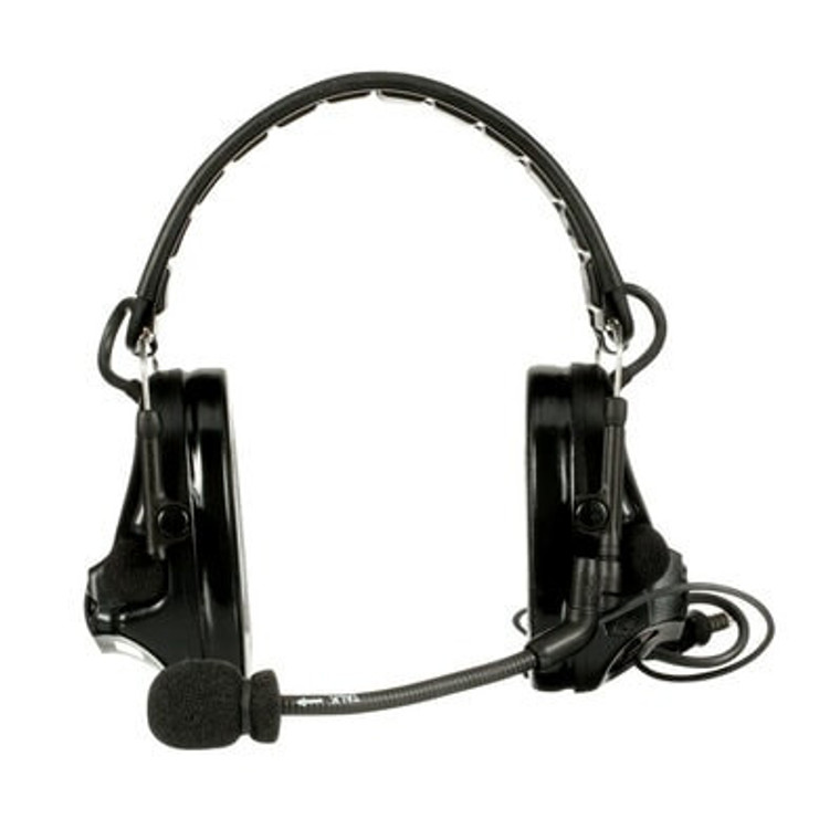 3M PELTOR SwatTac V Headset MT20H682FB-19 SV  Foldable, Dual Lead, Headband, Standard Dynamic Mic, NATO Wiring, Black