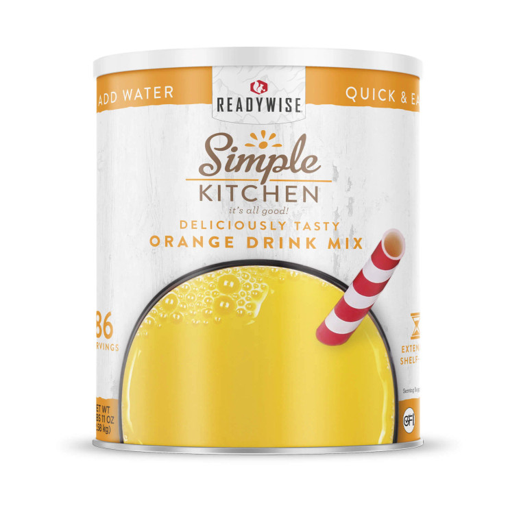 ReadyWise Simple Kitchen - ORANGE DRINK MIX - 5 LBs CAN (86 Servings)