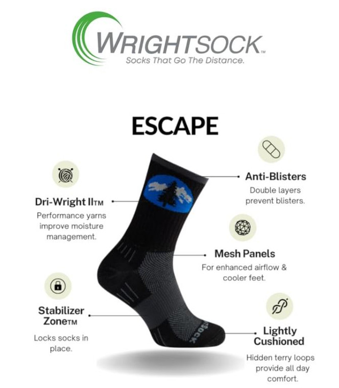WrightSock Escape Crew Sock