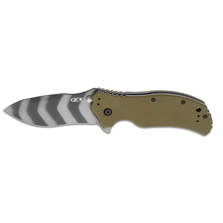 Zero Tolerance 0350OLTS OD Green G10 Assisted Opening Knife (3.25" Tiger Stripe Magnacut)