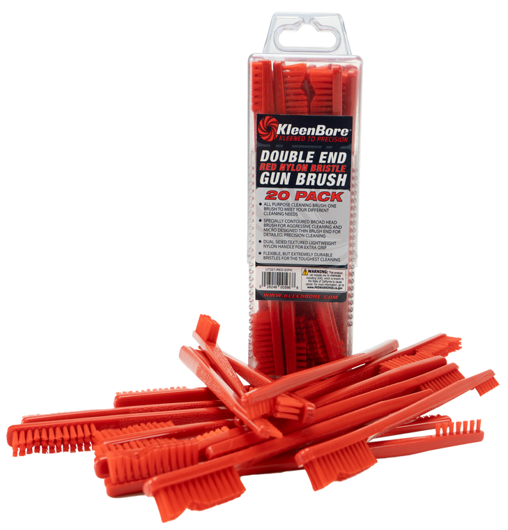 KleenBore Double End Red Nylon Utility Brush - 20 pack KleenBore Double End Red Nylon Utility Brush - 20 pack