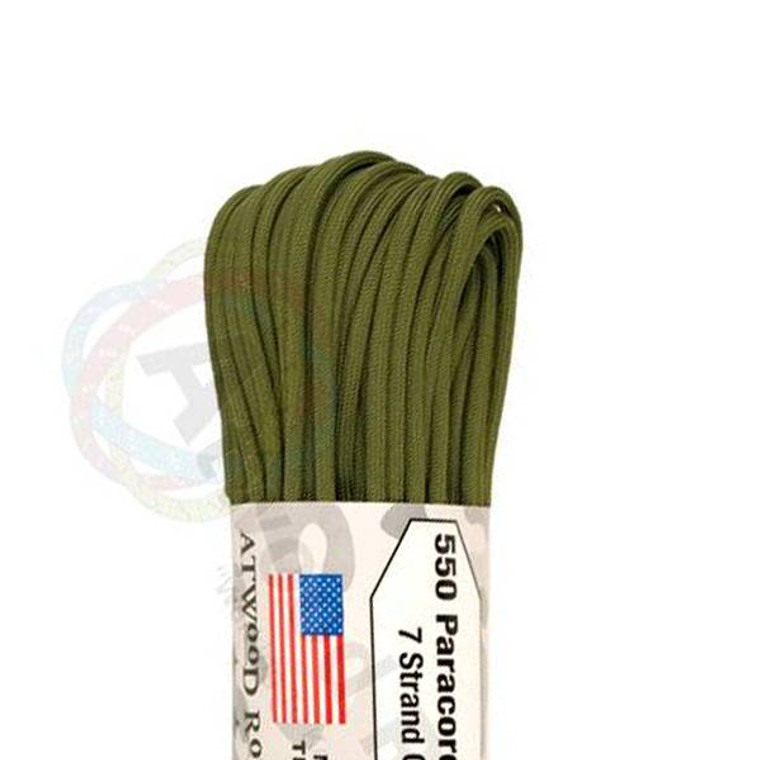 Atwood Rope MFG 550 Paracord 100ft - Olive Drab