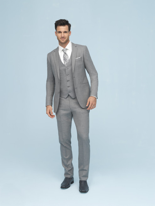 AM114  - Linen Gray -  Men's Coat - Slim Fit