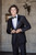 TC102  - Ultra Black - Men's Black Satin Peak Lapel Coat - Slim Fit