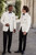 TC121  -  Diamond White  - Men's Peak Lapel Coat - Slim Fit
