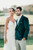 AM154 - Emerald Green - Men's Velvet Shawl Lapel Coat - Slim Fit