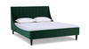 Aspen Upholstered Platform Bed, Queen, Evergreen 1