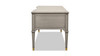 Dauphin Gold Accent 5-Drawer Wood Executive Desk, Grey Cashmere Wood 9