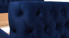Brooklyn King Tufted Panel Bed Headboard and Footboard Set, Navy Blue 11