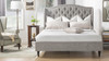 Coverley Tufted Wingback Platform Bed, King, Silver Grey 3
