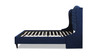 Coverley Tufted Wingback Platform Bed, King, Navy Blue 7