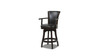 Williams 27” Swivel Counter Height Bar Stool, Vintage Black Brown 1