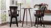 Williams 27” Swivel Counter Height Bar Stool, Vintage Brown Faux Leather 3