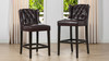 Richmond 26" Armless Wingback Tufted Counter Height Bar Stool, Vintage Brown Faux Leather 2