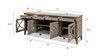 Dauphin 71" TV Stand Storage Display Console Table, Grey Cashmere 20
