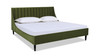 Aspen Upholstered Platform Bed, King, Olive Green 1