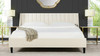 Aspen Vertical Tufted Headboard Platform Bed Set, King, Cloud White 2