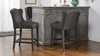 Suzie Shelter Wingback 26" Counter-Height Armless Barstool, Charcoal Brown 3