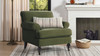 Alana 38" Lawson Accent Arm Chair Metal Casters, Olive Green