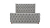 Brooklyn Queen Tufted Panel Bed Headboard and Footboard Set, Opal Grey 6