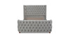Brooklyn Queen Tufted Panel Bed Headboard and Footboard Set, Opal Grey 8