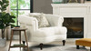 La Rosa Victorian Tufted Upholstered Accent Chair, Cloud White 2