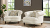 La Rosa Victorian Tufted Upholstered Accent Chair, Cloud White 11